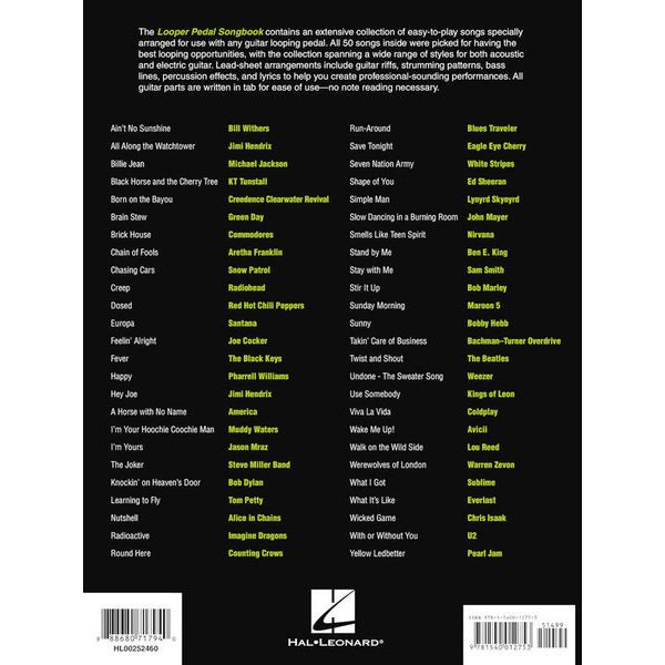 Hal Leonard Looper Pedal Songbook