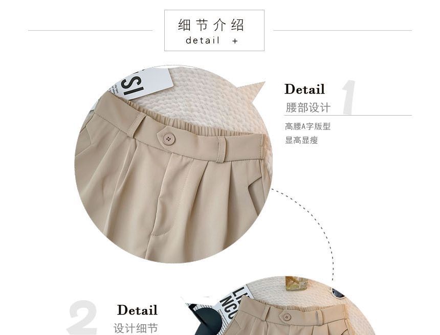 DIYI - Hoge taille effen shorts