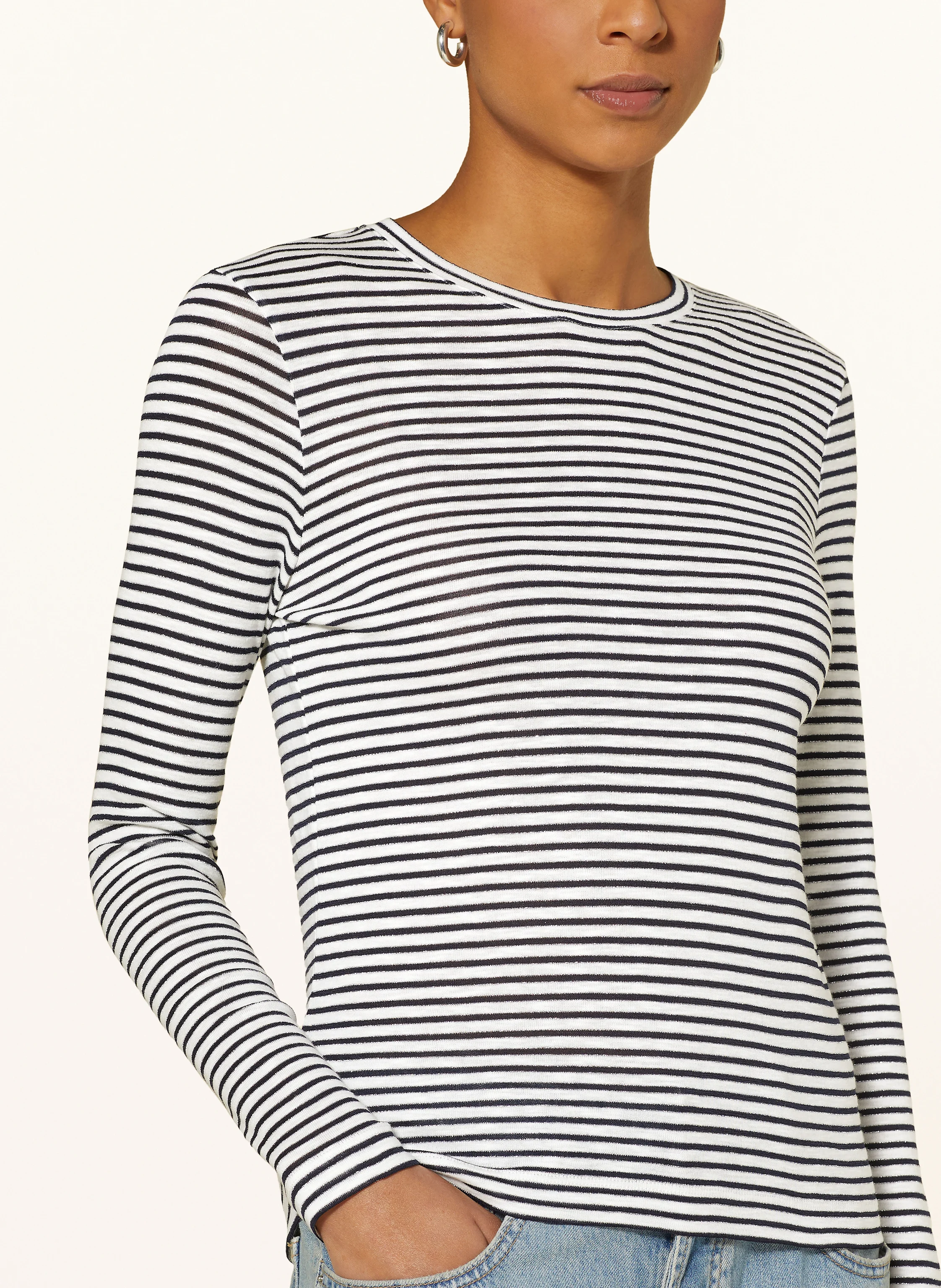 Rich & Royal Longsleeve mit Glitzergarn