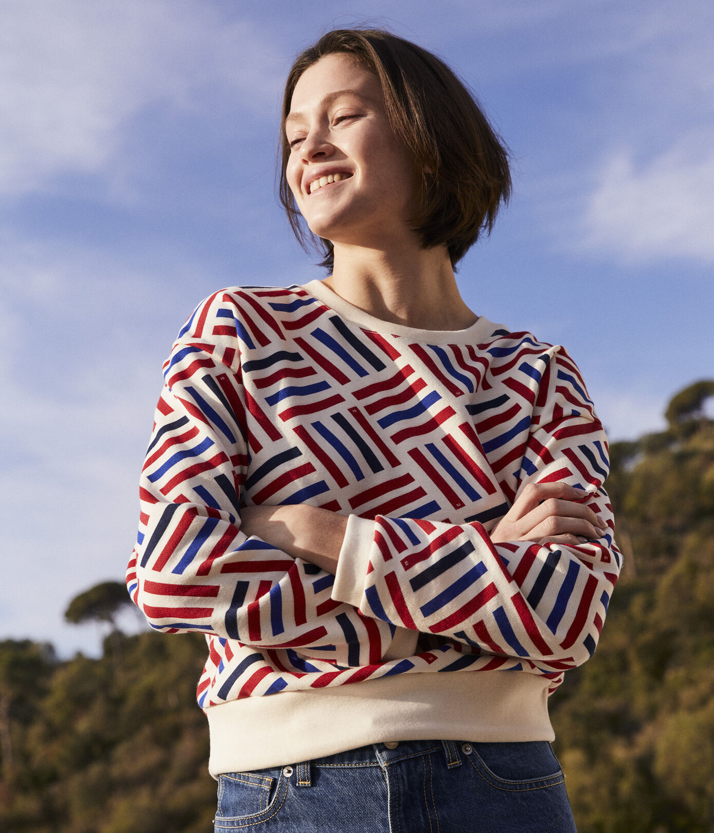 Sweatshirt en coton Femme