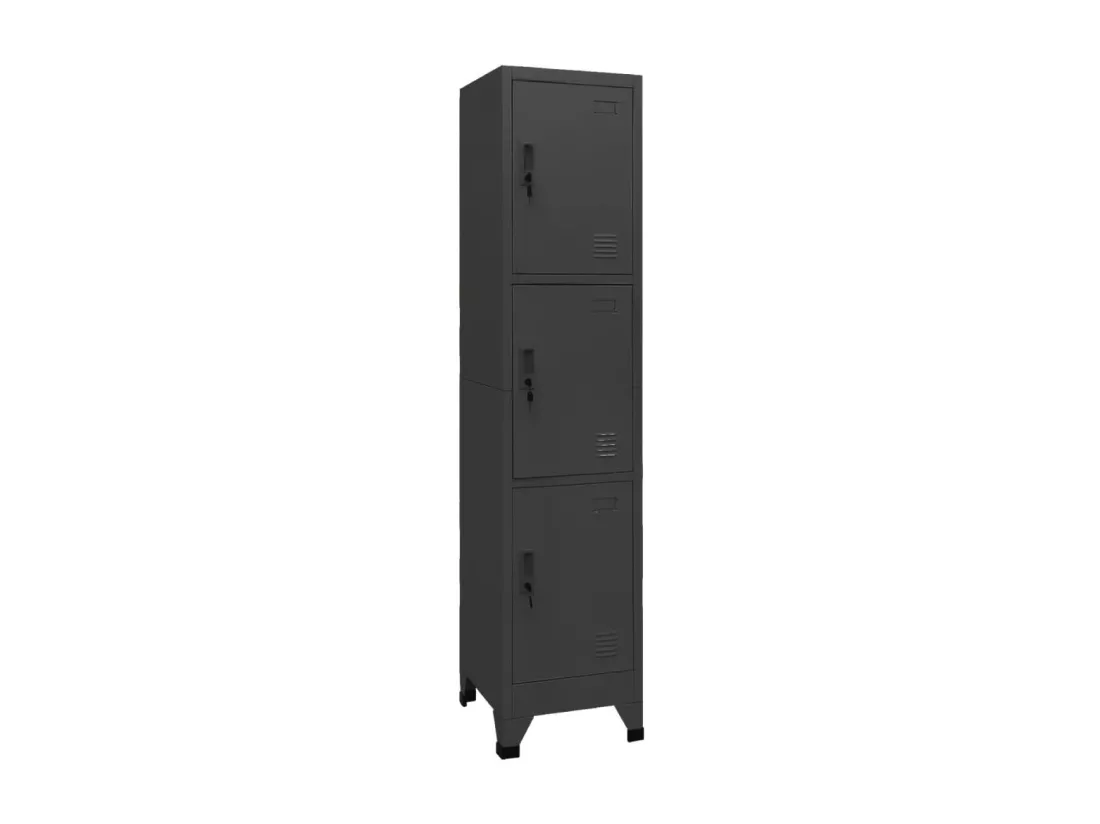 Armoire à casiers Anthracite 38x45x180 cm Acier
