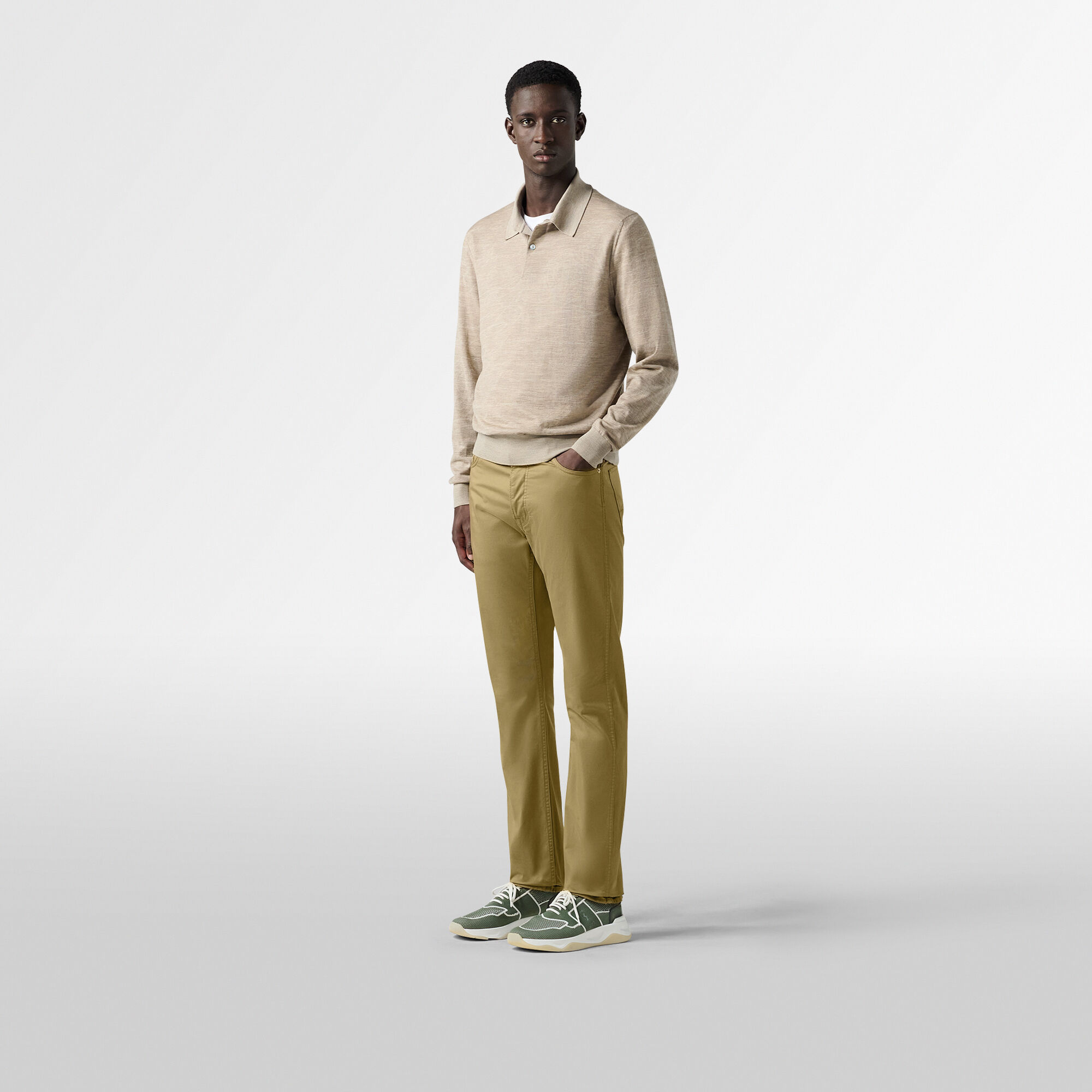 Pantalon Slim En Denim Teint
