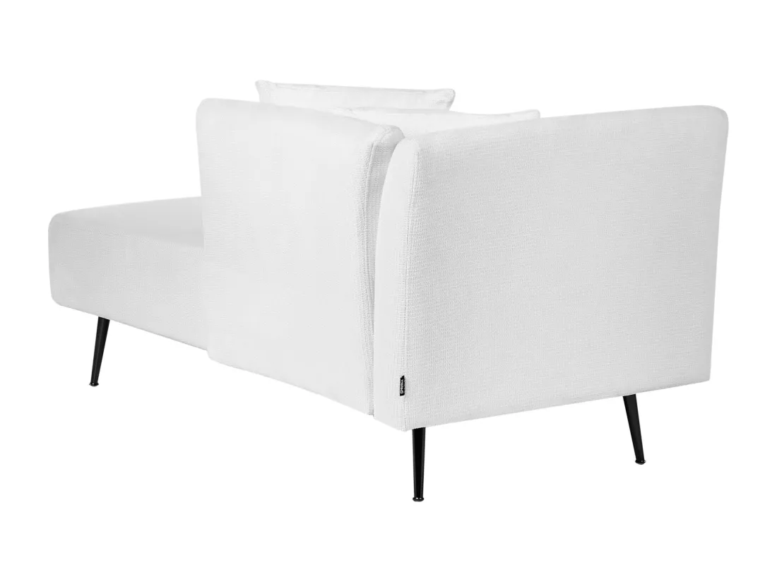 Divan côté droite en tissu blanc RIOM