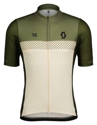 Maillot Manches Courtes Scott RC Team Vert/Beige Homme