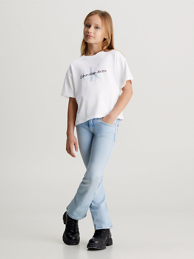 Camiseta com monograma de corte quadrado