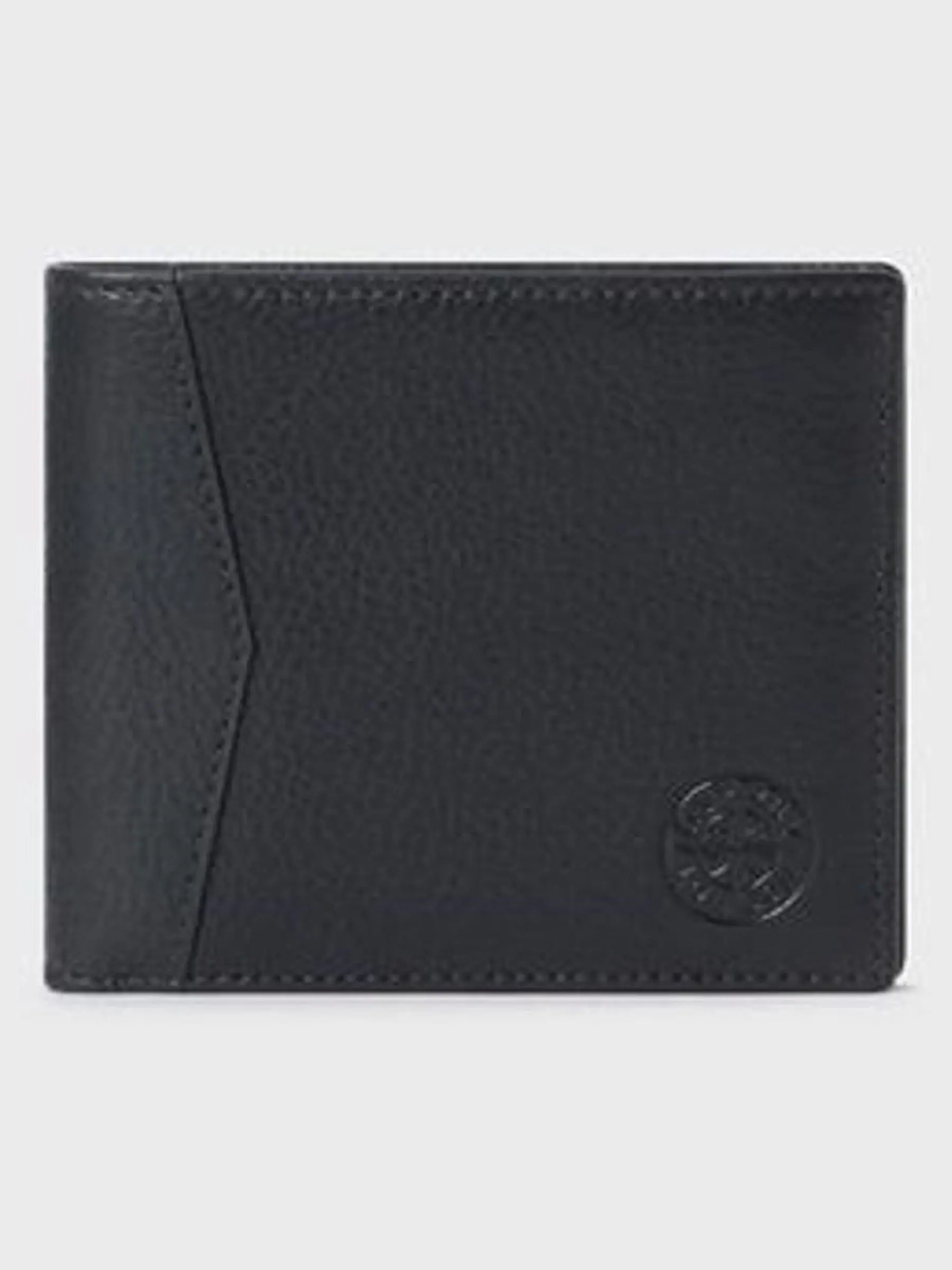 Zwart - Osprey London The Compass leren muntenportemonnee