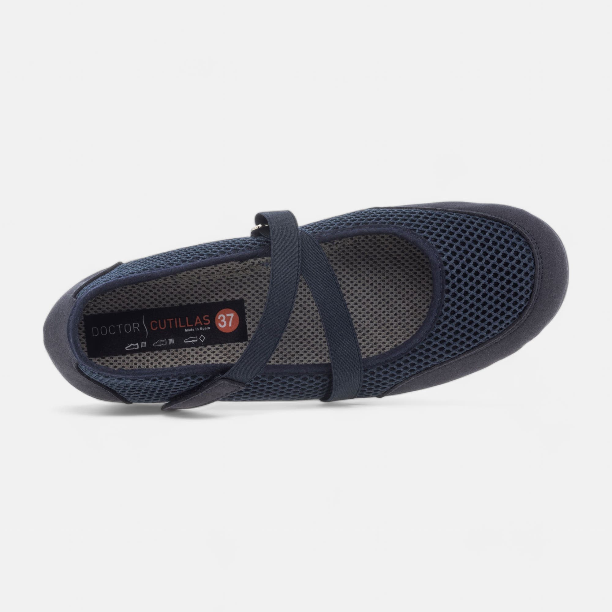 Tennis pieds sensibles Femme bleu marine