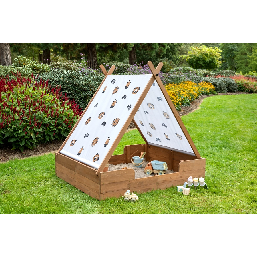 MUDDY BUDDY® Sandkasten mit Zelt Safari Seeker, kakaobraun