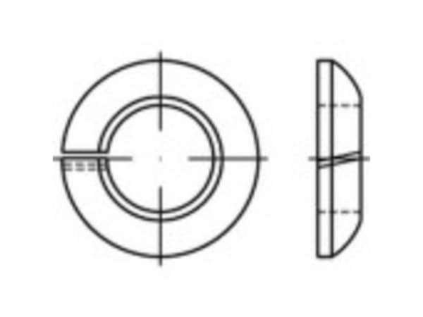 TOOLCRAFT 147237 Fjederring Indvendig diameter: 16.5 mm DIN 74361 Fjederstål Galvaniseret 100 stk