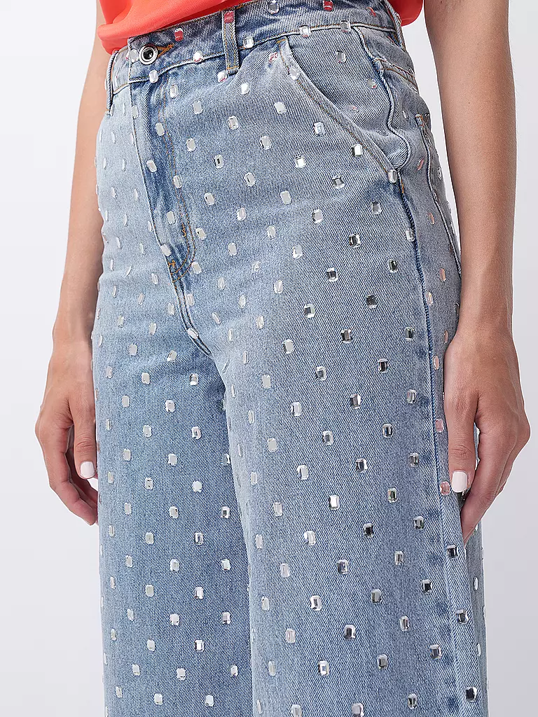 SELF-PORTRAIT Jeans hellblau