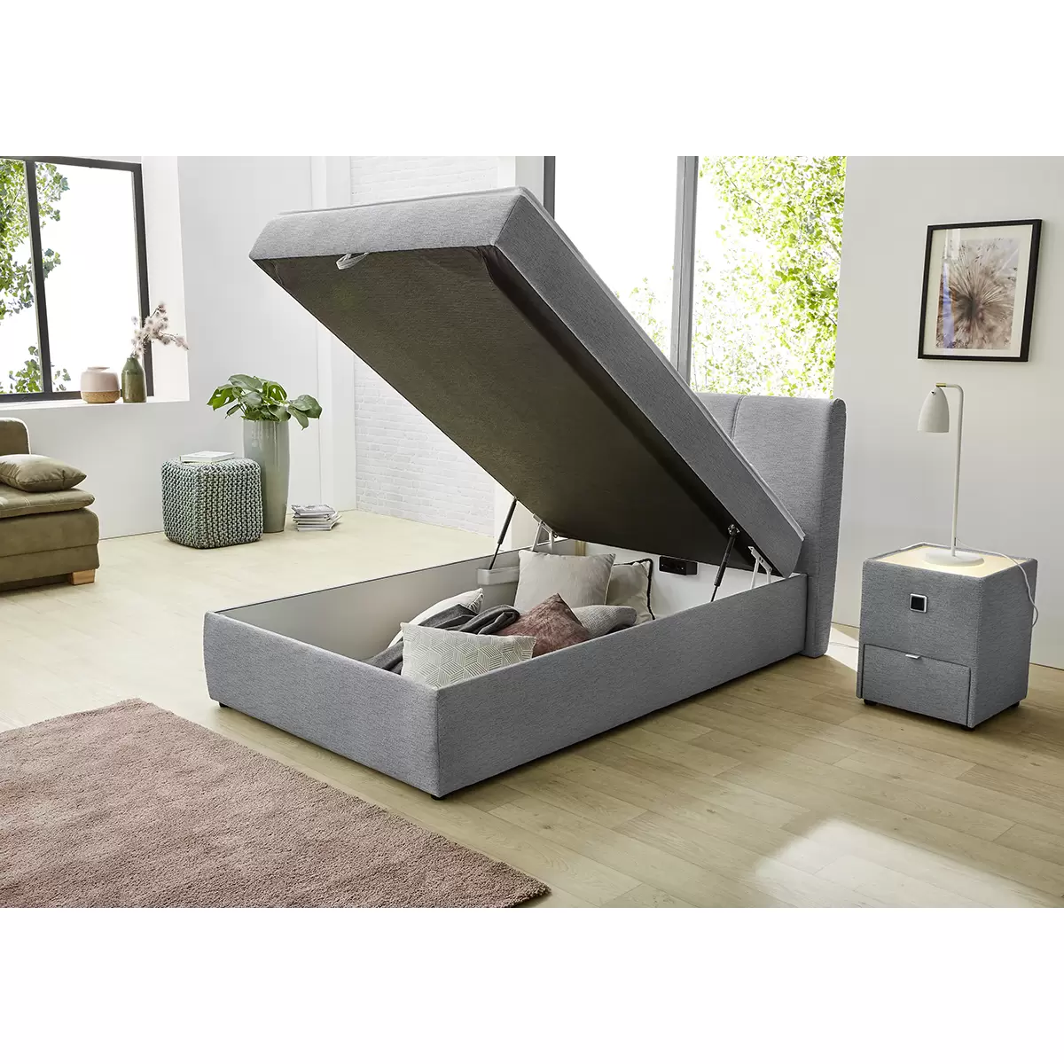 Polsterbett Sina 120x200 Grau