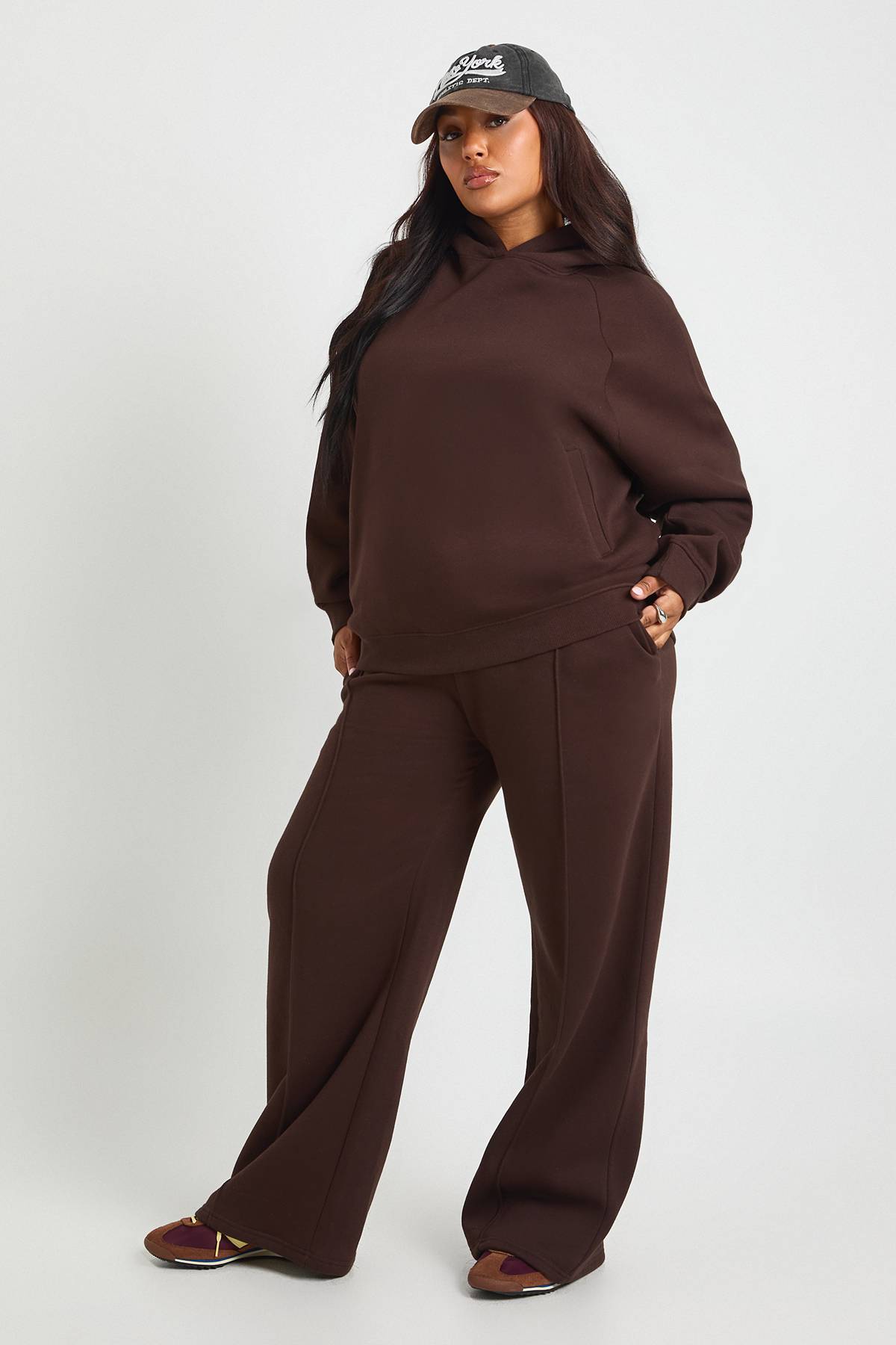 boohoo Hoodie oversize basique Plus Core à empiècement raglan
