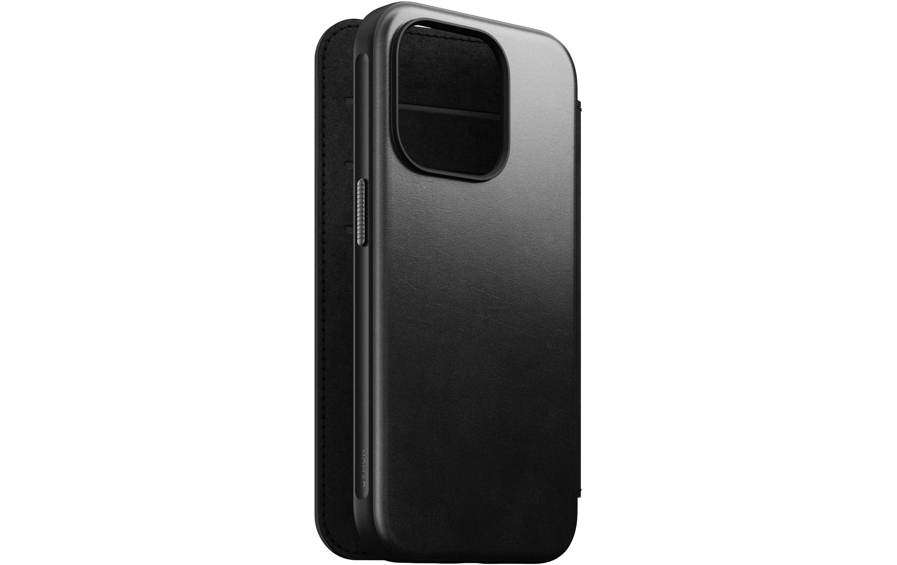 Modern Horween Leather Folio iPhone 15 Pro SchwarzModernes Horween-Leder Folio für das Apple iPhone 15 Pro