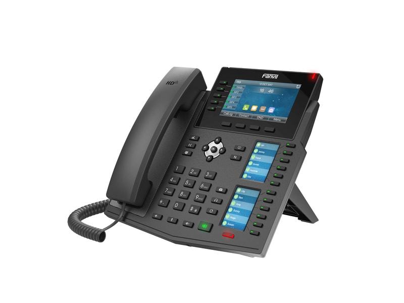 Fanvil Tischtelefon X6U V2 Schwarz High-End-IP-Telefon X6U