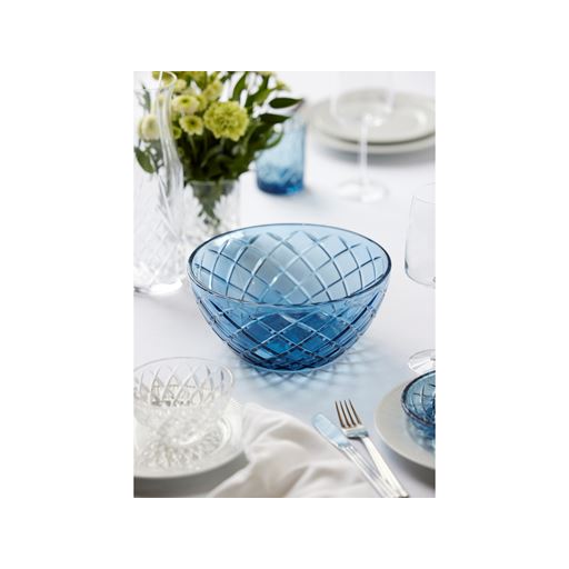Lyngby Glas Sorrento Salatskål, Blå, Ø24 cm
