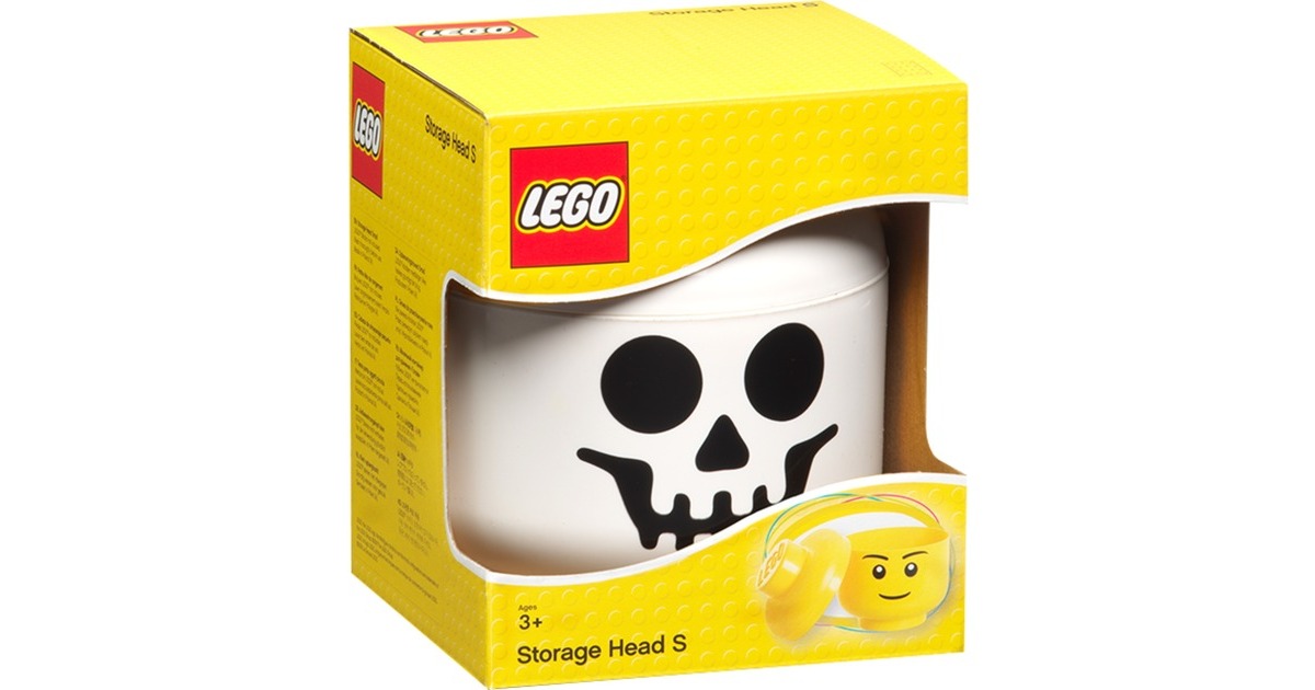 Room CopenhagenLEGO Storage Head Skelet, klein opbergdoos  (Wit/zwart)
