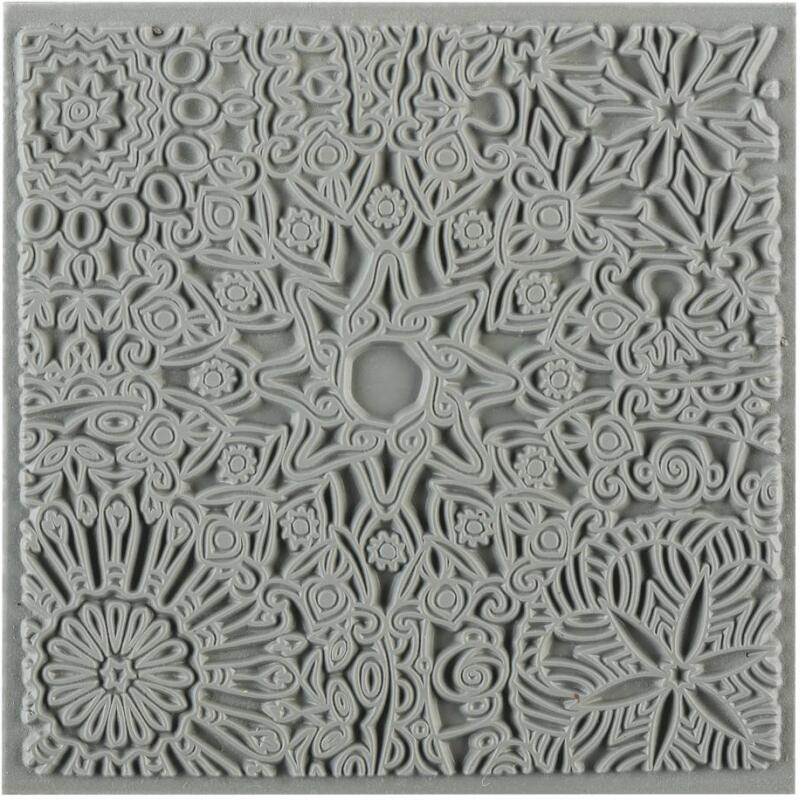 Cernit plaque de texture Mandala - Gris