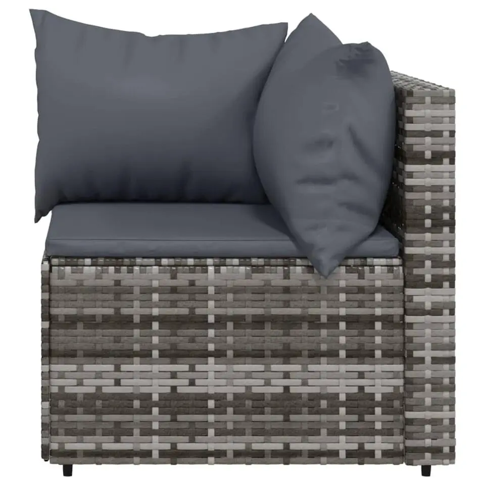 vidaXL - Loungeset - Grijs - Poly rattan