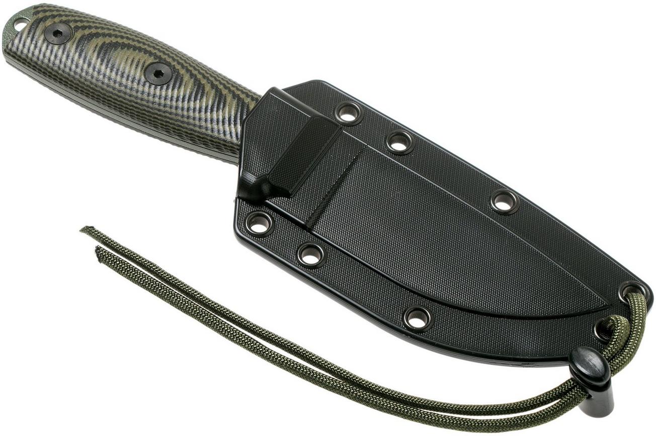 ESEE Model 3 OD Green Blade 3D OD Green-Black G10 survivalmes 3PMOD-003 zwarte schede   riemclip