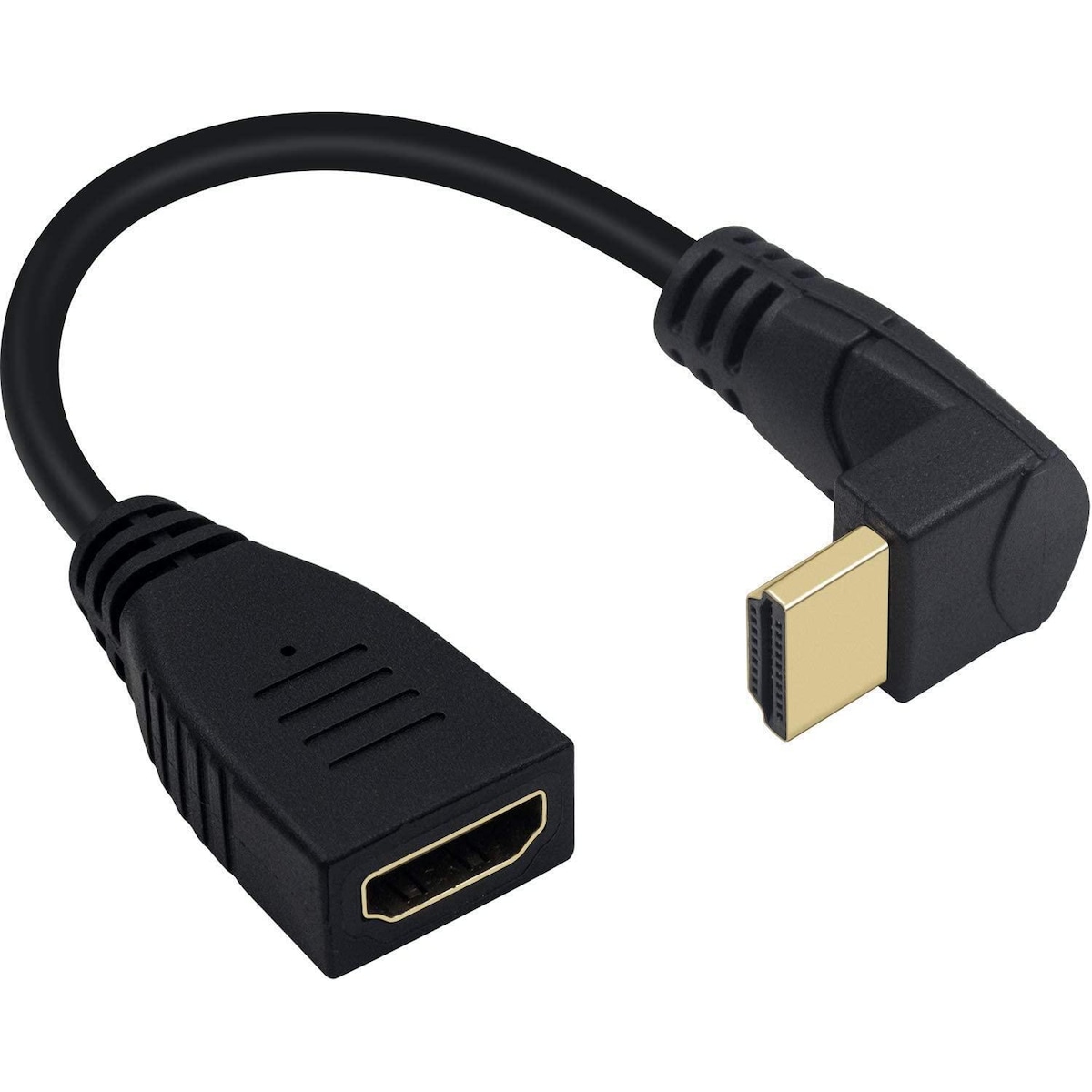 NÖRDIC vinklet HDMI-adapter 8K60Hz 4k120Hz 48Gbps hann til hunn HDMI2.1 15cm