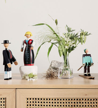 Kay Bojesen Tr?figur - Skil?ber Boje - Dreng 16 cm -  Grøn