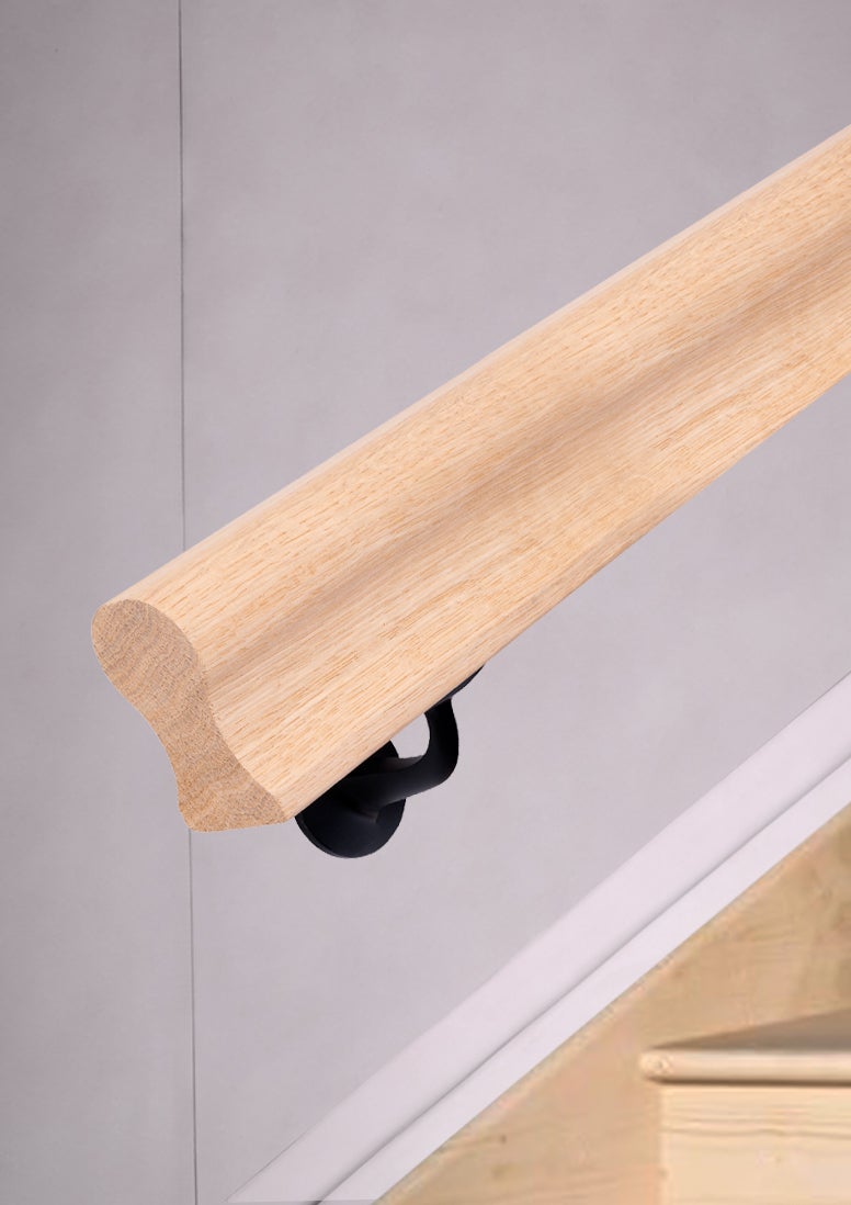 HANDYSTAIRS houten leuning - sleutelgatprofiel 45 x 75 mm - eikenhout - 150 cm