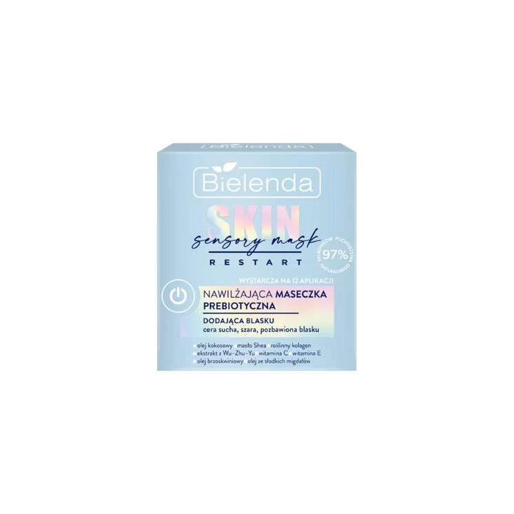 Bielenda Skin Restart Sensory Mask Vochtinbrengend prebiotisch gezichtsmasker dat glans toevoegt 50 ml