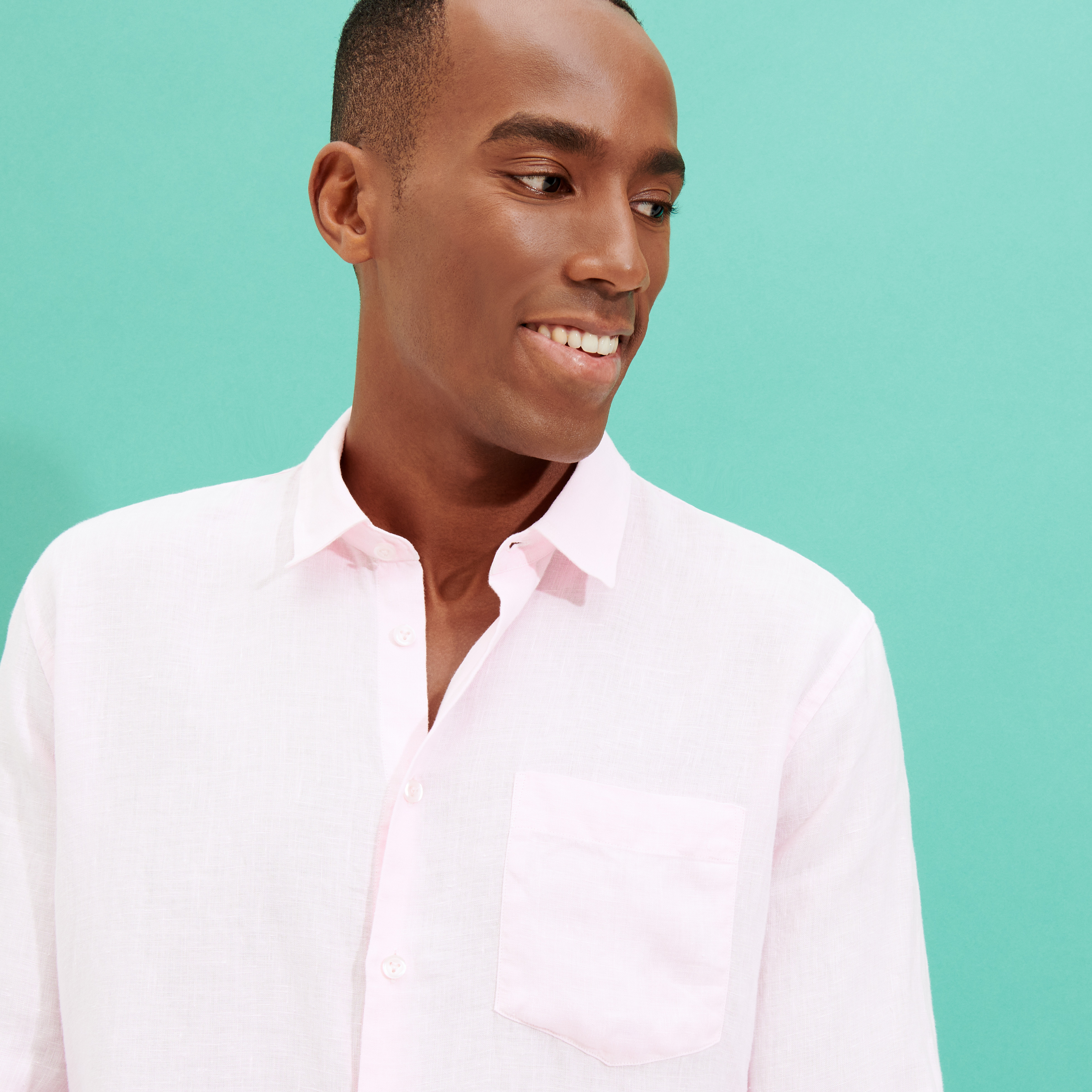 Chemise en lin homme unie
