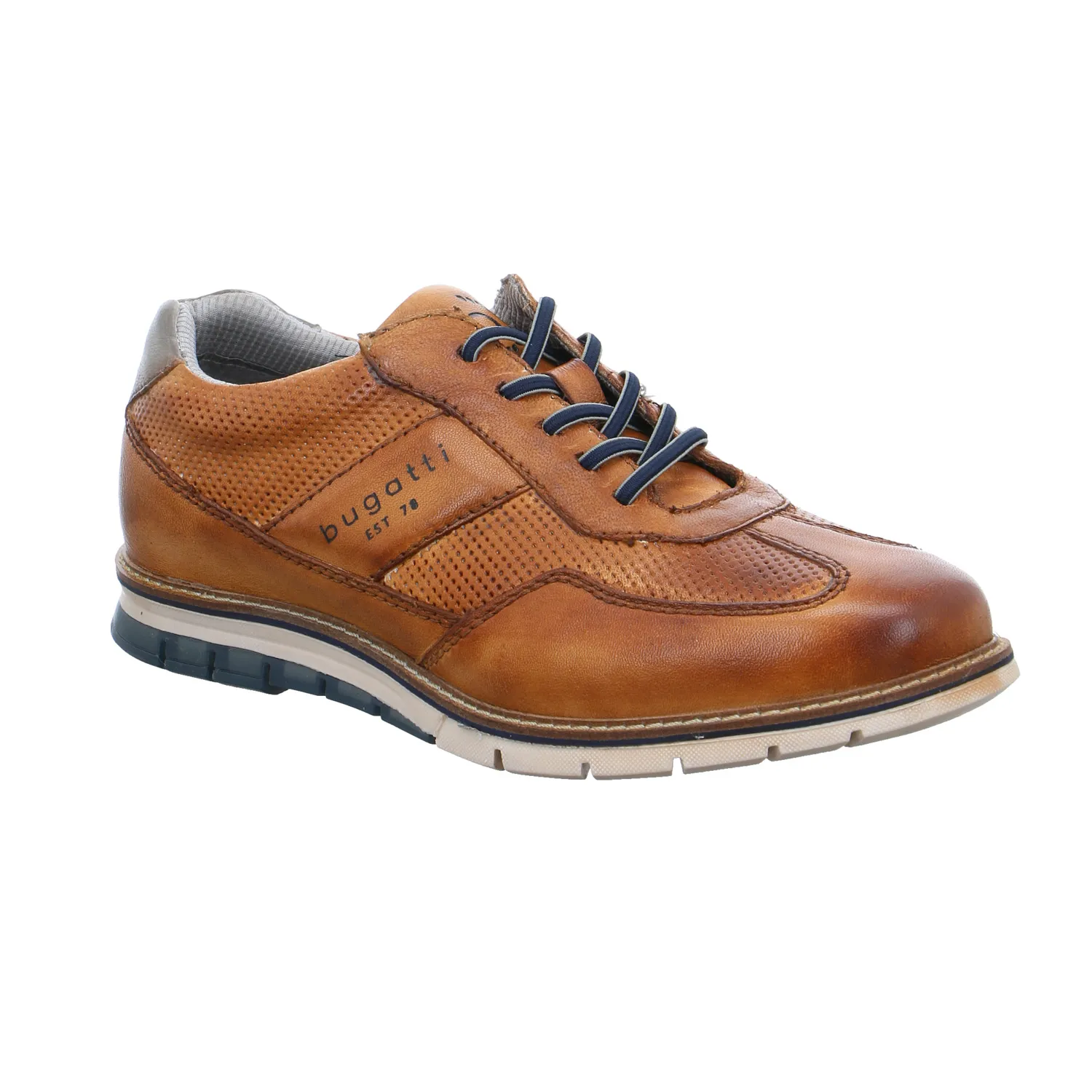 BUGATTI SHOES Halbschuhe Sneaker Cognac Leder