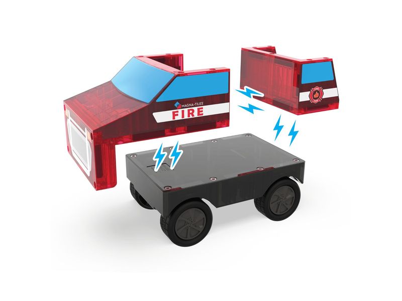 Magna-Tiles Fire Rescue 27 Teile Rettungs- und Bau-Set mit 27 magnetischen Teilen