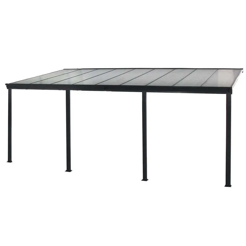 HOME DELUXE Terrasoverkapping SOLIS Grijs 618 / 625 x 303 / 300 x 278 / 226 cm