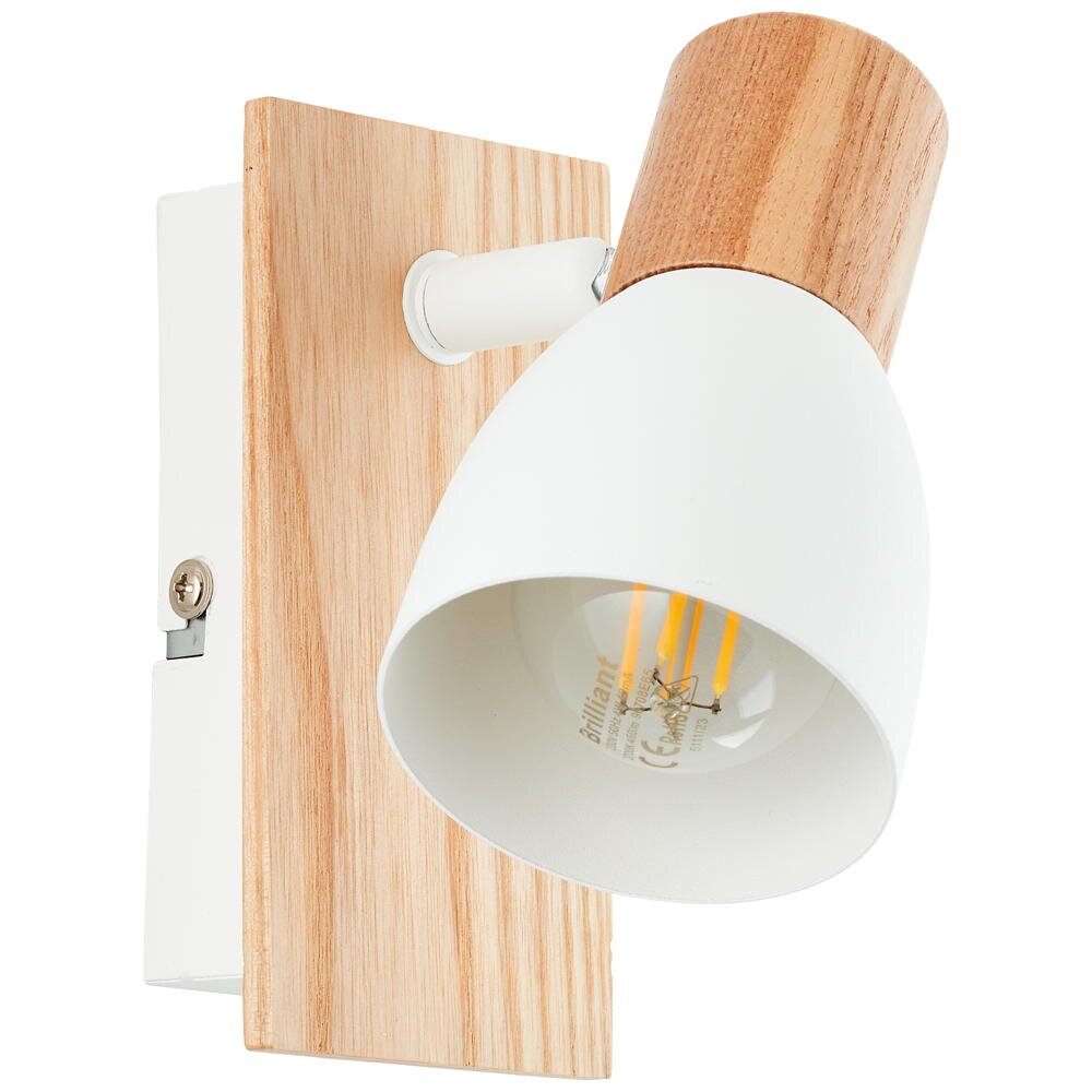 Daintree wandlamp in wit en naturel E14