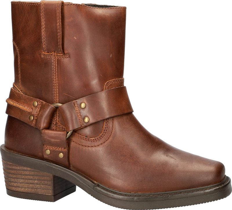 Nelson - Bikerboots - Zwart - Dames Enkellaarsjes