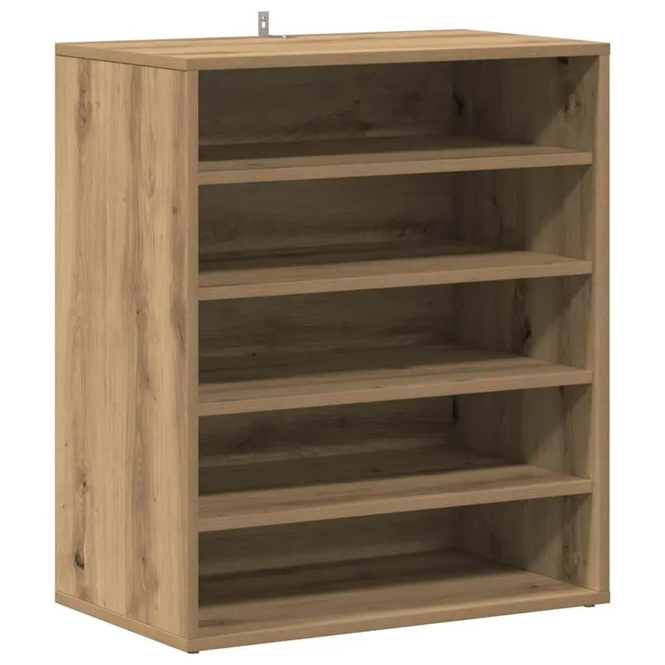 vidaXL - 5-laags Schoenenkast 10 paar - Artisana eiken - 60x35x70 cm