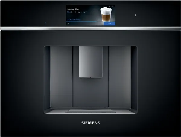 Siemens iQ700 CT718L1B0 - Automatisk kaffemaskine - til indbygning med mælkeskummer - 19 bar - sort