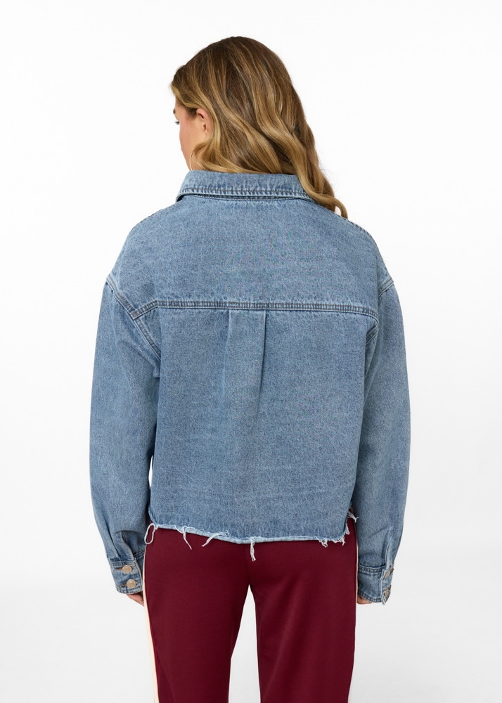 Denim blouse midden blauw