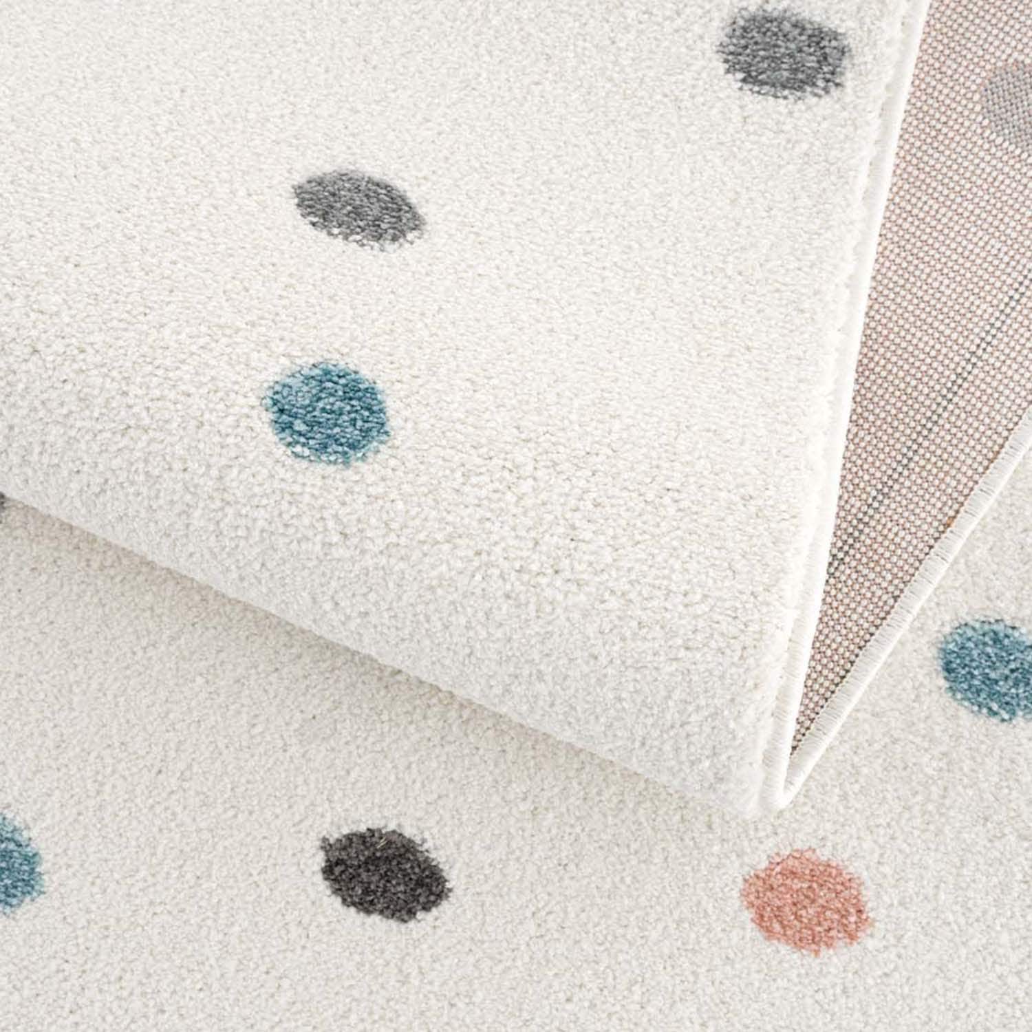 Carpet City Kinderteppich »Anime9396« rechteckig 11 mm Höhe Spielteppich, Bunte Punkte, Weicher Flor, Pflegeleicht, Kinderzimmer