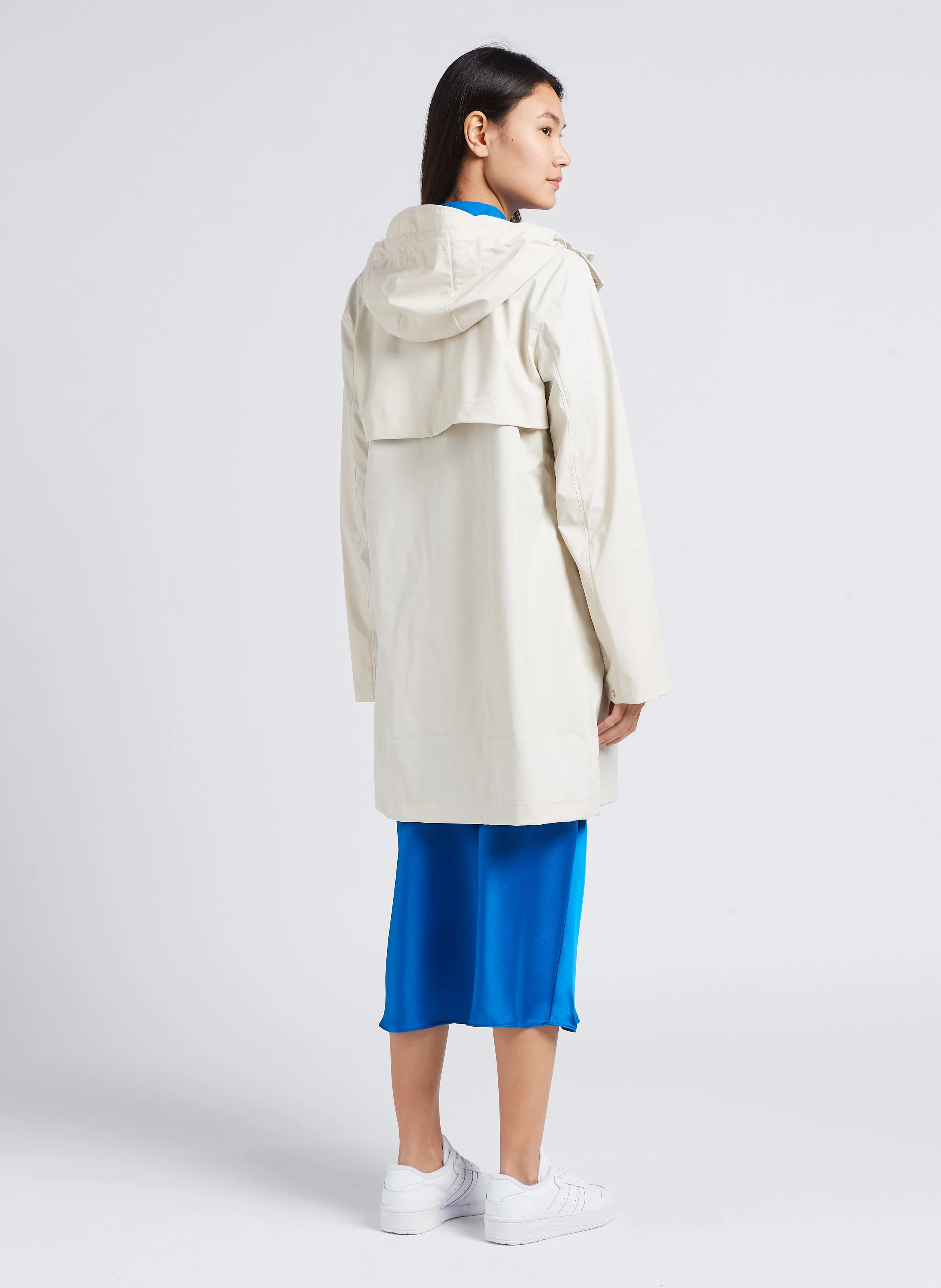 STALA - Imperméable col montant droit | Blanc