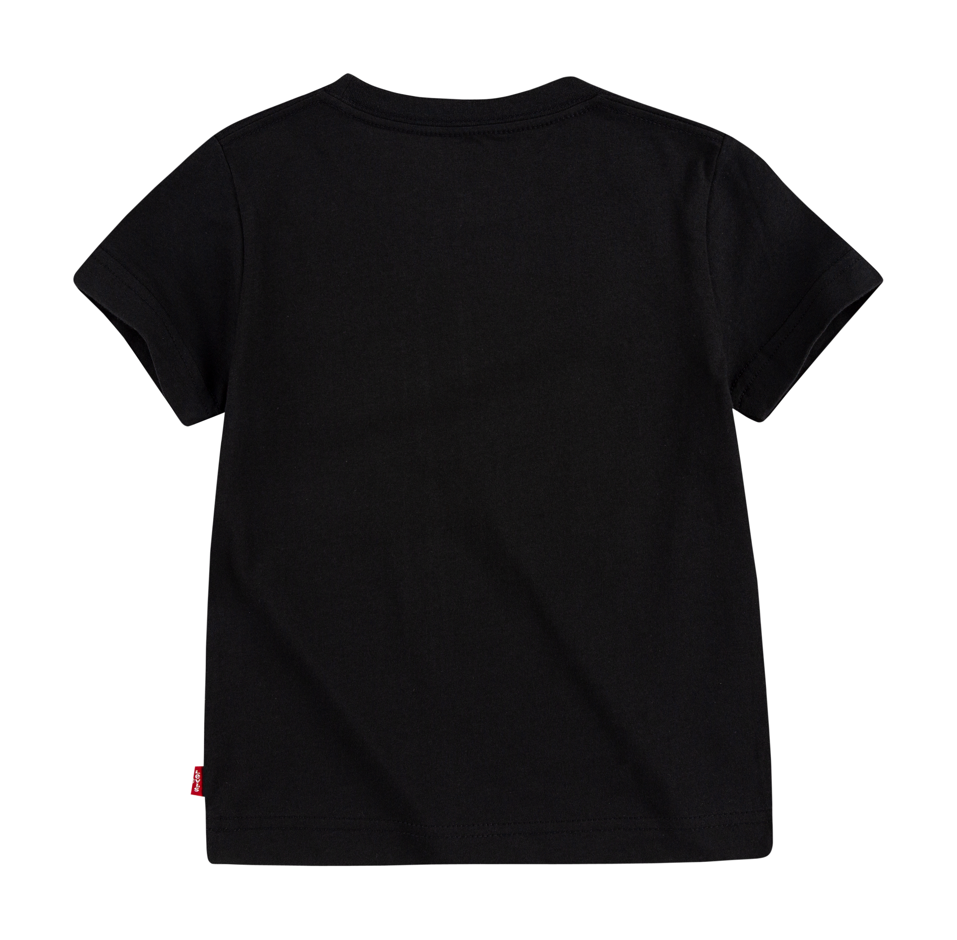 Tee-shirt col rond droit en coton | Noir