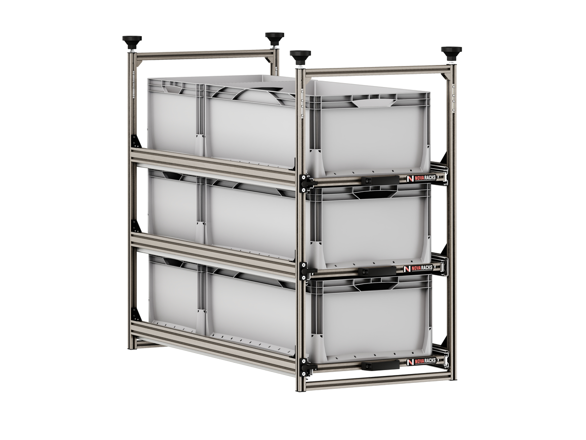 Nova Racks Serie M 3 Levels schuifopbergsysteem - 40x90x122 cm