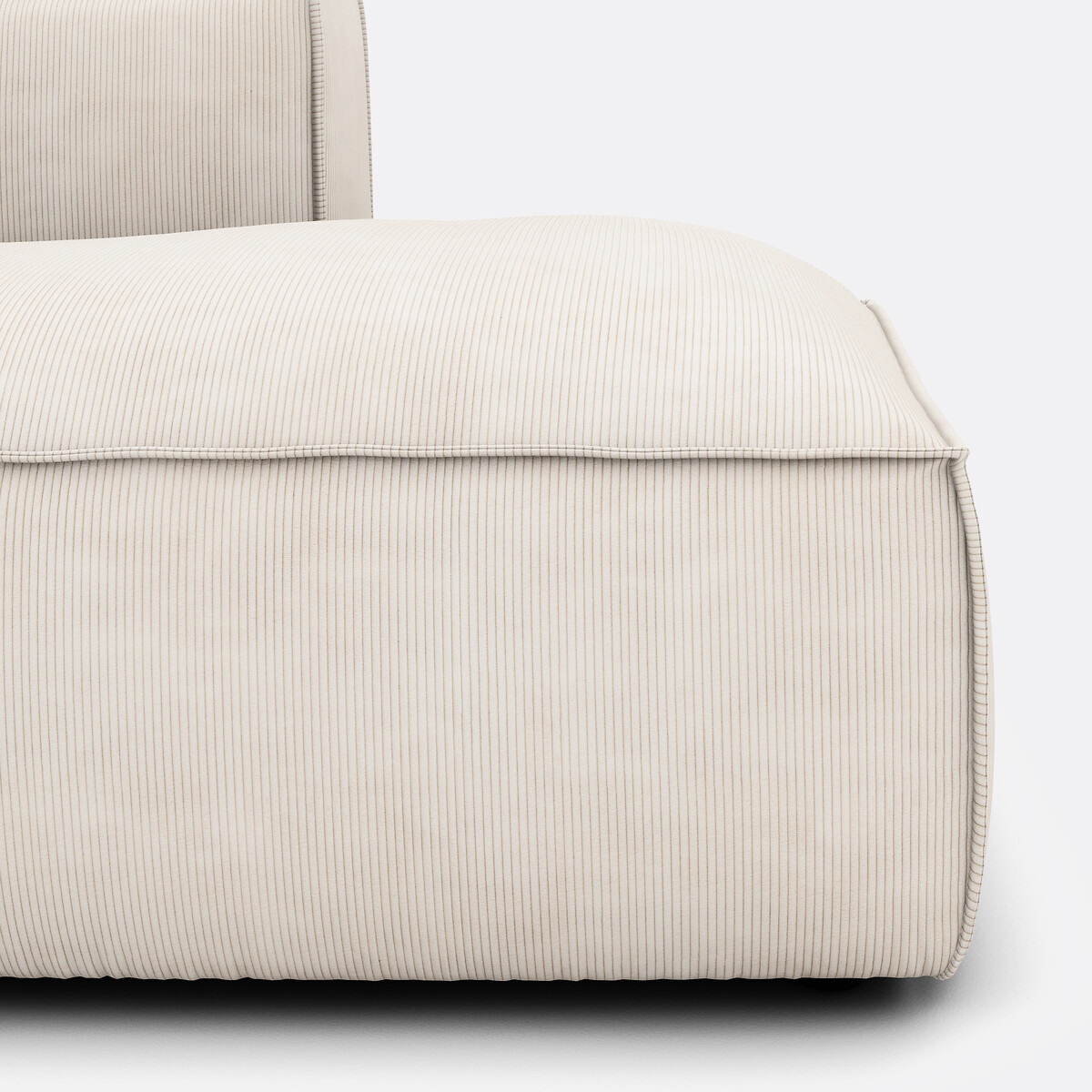 LA REDOUTE INTERIEURS<br>Sofá de veludo cotelê direito de 4 peças, Seven