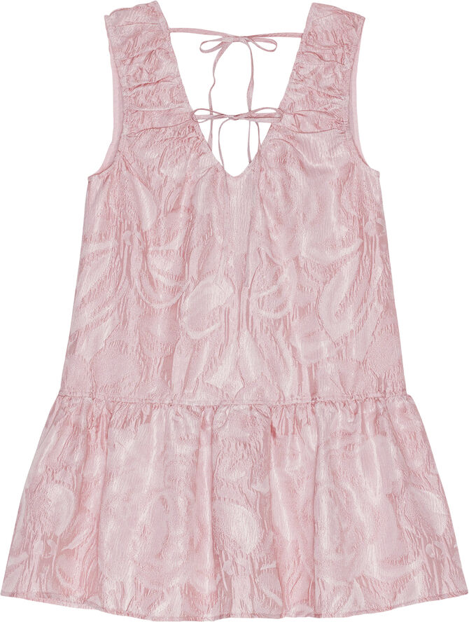 Ganni Textured Cloqué Mini Dress Bleached mauve