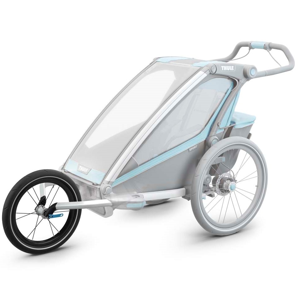 Thule fietskar Jogging Kit voor Chariot 1 Silver - fietskarren - Prénatal