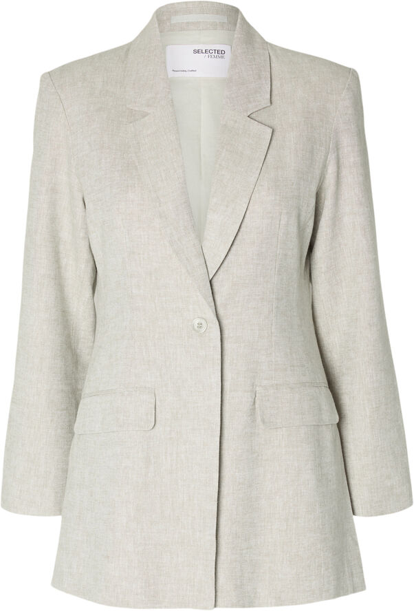 Selected Femme SLFTANIA LS SLIM BLAZER Nomad/melange