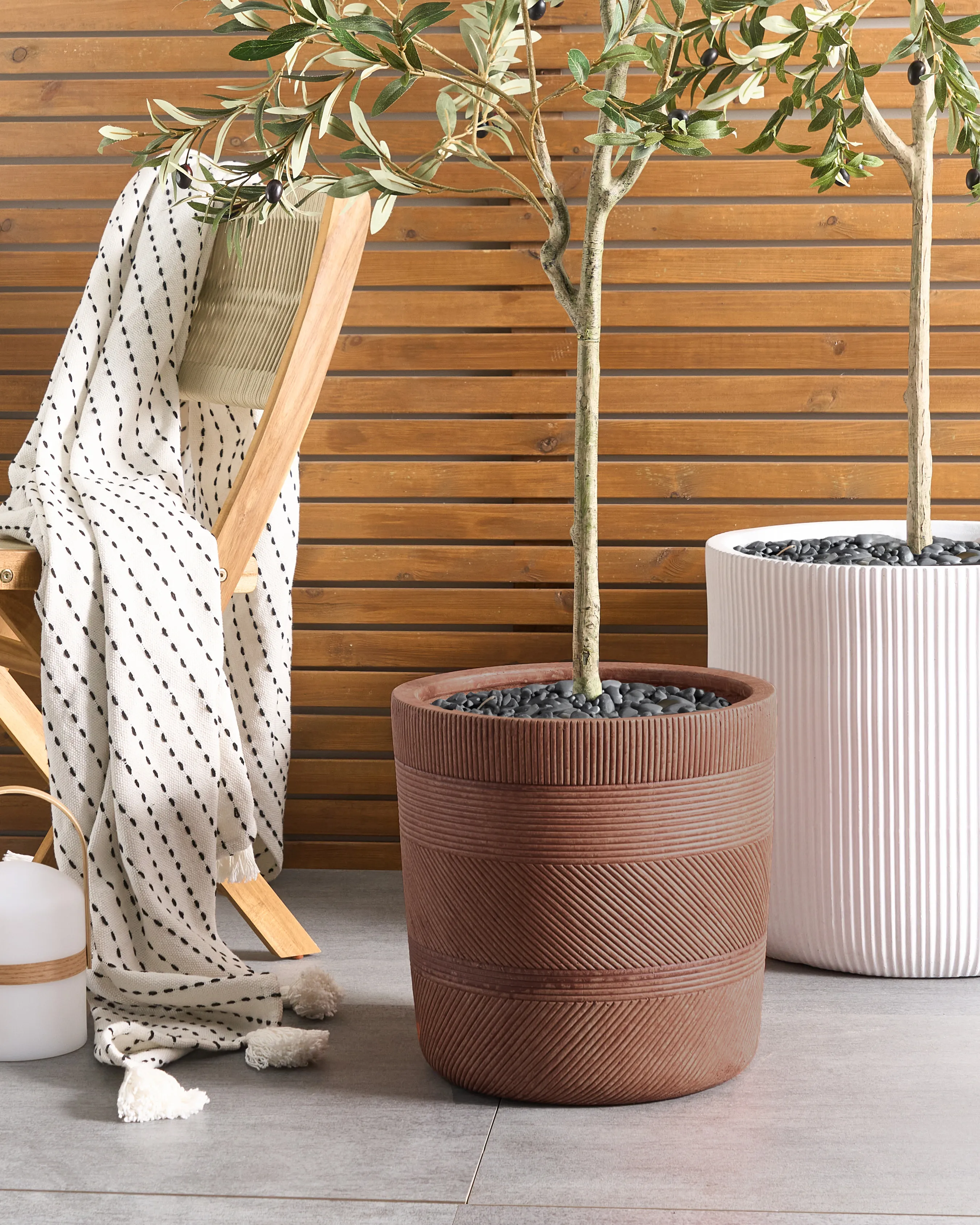 Bloempot VOULA 36 cm Goudbruin