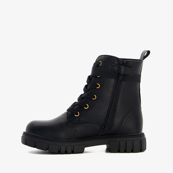Blue Box meisjes veterboots met gouden rits