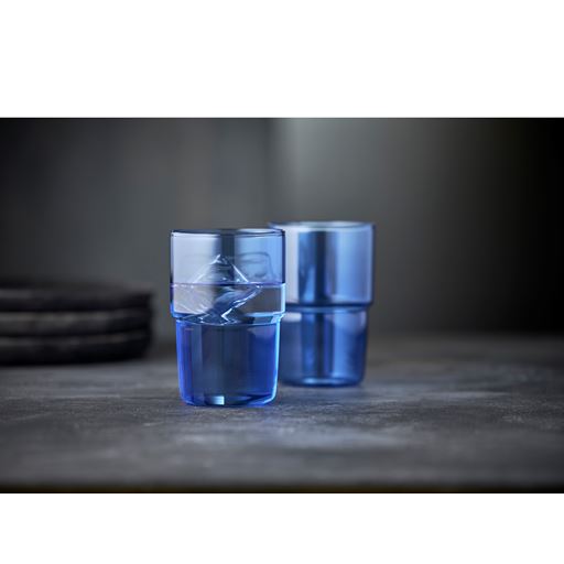 Lyngby Glas Torino 2-pak Drikkeglas, Blå, 40 cl