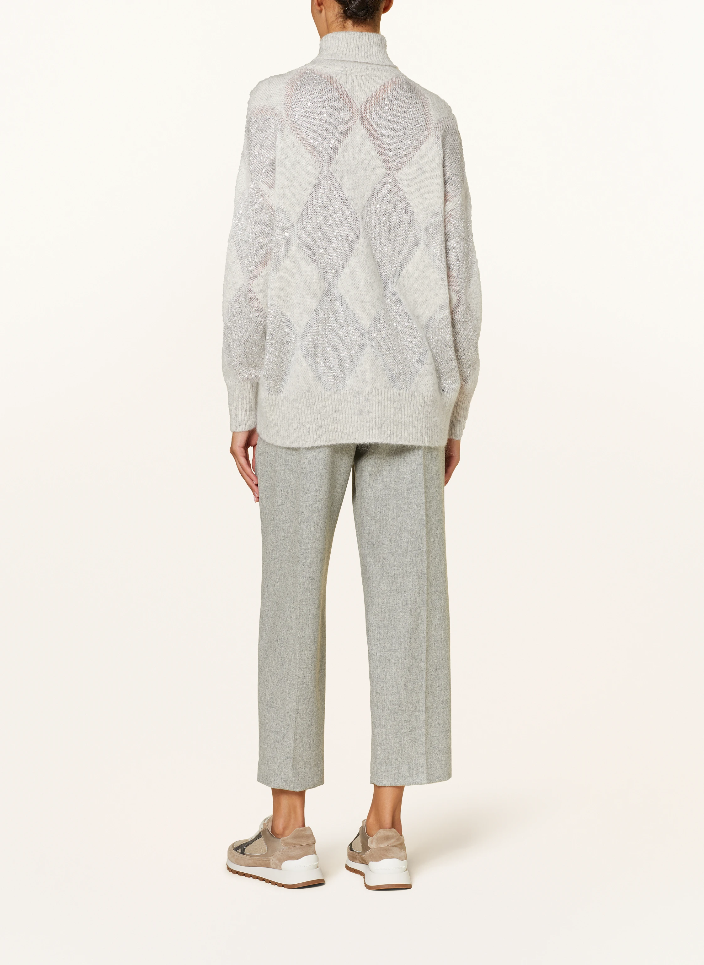 BRUNELLO CUCINELLI Rollkragenpullover mit Mohair und Pailletten