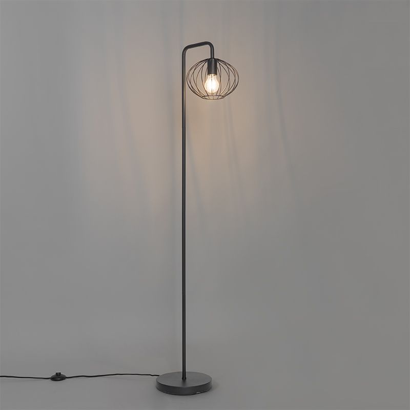 Industriële vloerlamp zwart 23 cm - Margarita