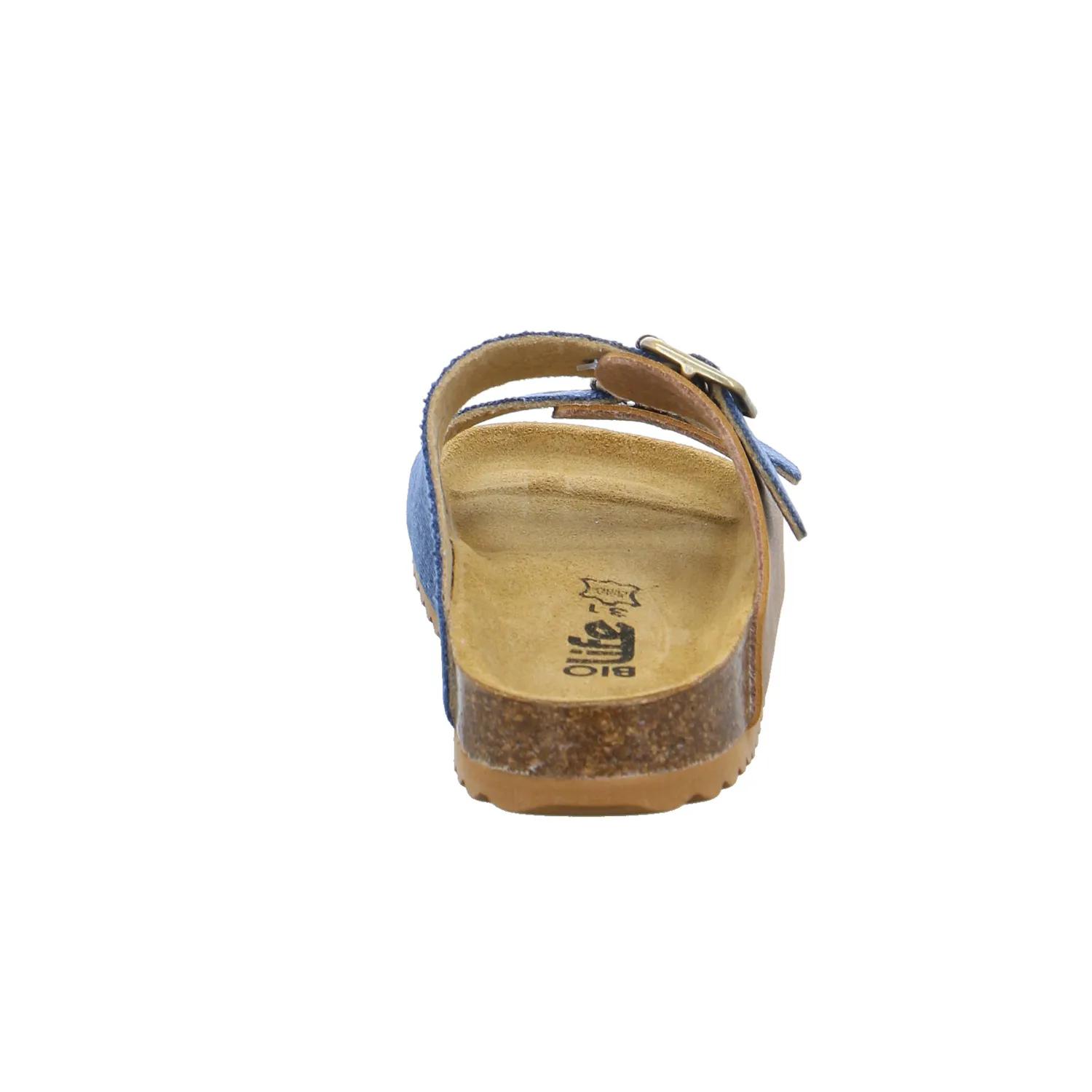 BIOLife Kinder-Pantolette Jeansblau Lederimitat  Unisex
